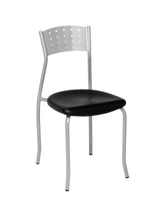 Silla hostelería 1R32EI asiento espuma integral plastificado negro 2
