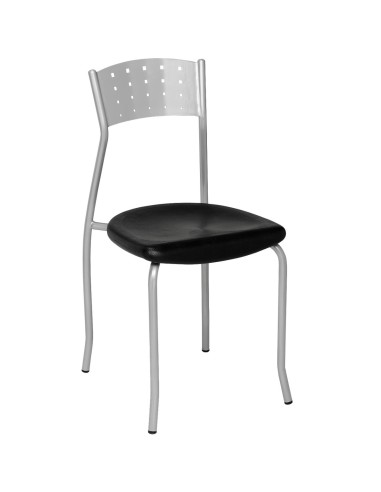 Silla hostelería 1R32EI asiento espuma integral plastificado negro