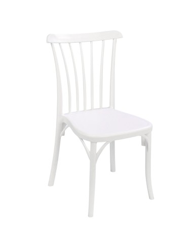 Silla terraza 1R124 apilable Blanco