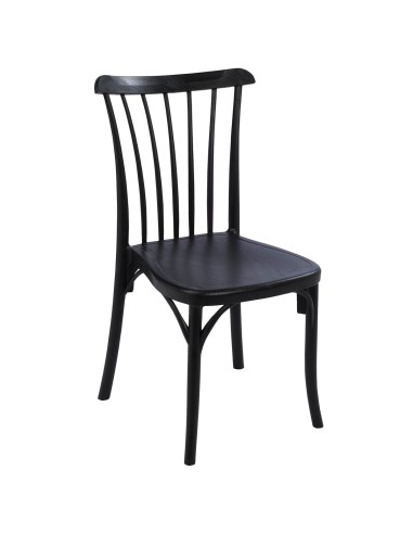 Silla terraza 1R124 apilable Negro