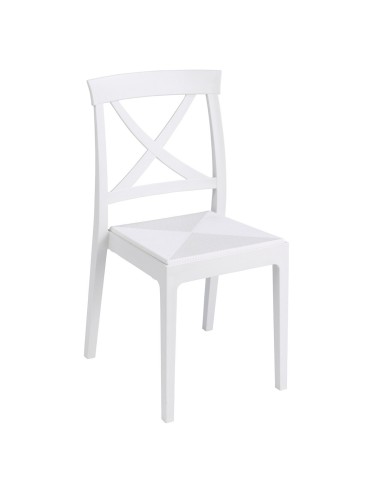 Silla bar apilable 1R128-P Blanco