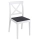 Silla bar apilable 1R128-P Blanco y Antracita