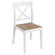 Silla bar apilable 1R128-P Blanco y Miel