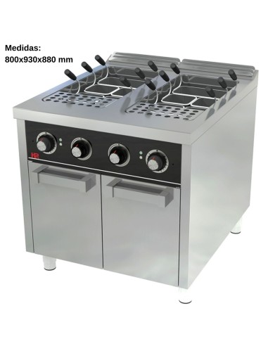Cuece pastas electrico 40L+40L Fondo 90