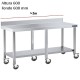 Mesa inox mural Baja con ruedas y estante F600 +2m DIFM166220+6RB 