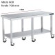 Mesa cocina inox Baja con ruedas y estante F700 +2m DIFC167220+6RB 