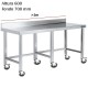 Mesa inox mural Baja con ruedas F700 +2m DIFM067220+6RB 