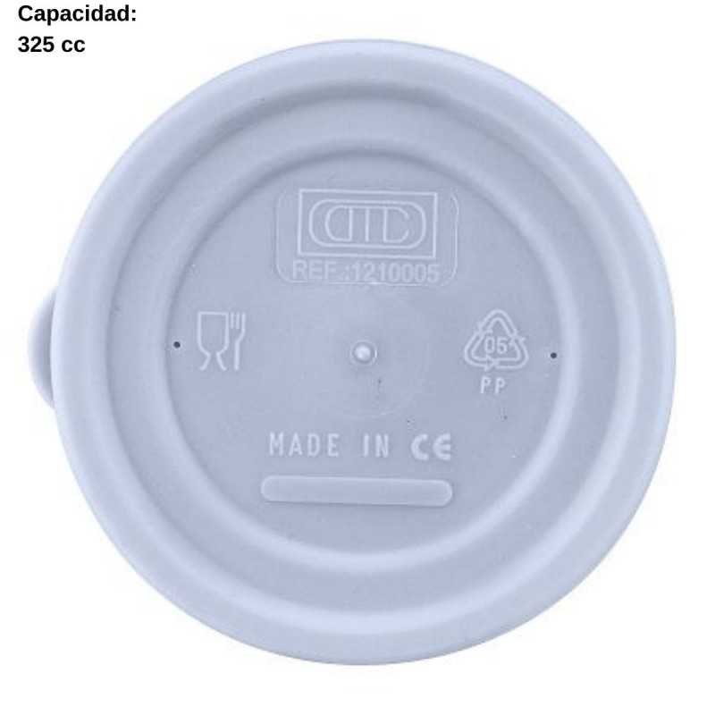 Tapa hermética en polipropileno para taza de policarbonato 325cc de Referencia AC1004005 (100uds)