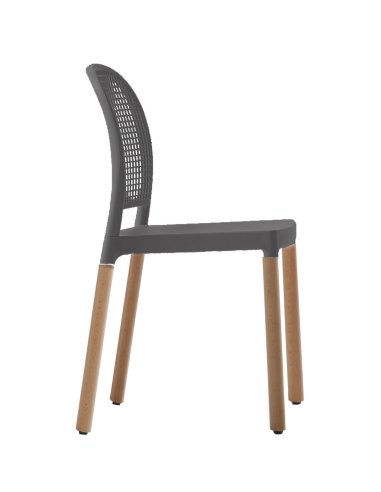 Silla terraza apilable hosteleria AGMONACOSW Antracita