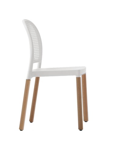 Silla terraza apilable hosteleria AGMONACOSW Blanco