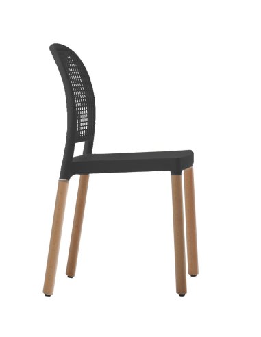 Silla terraza apilable hosteleria AGMONACOSW Negro