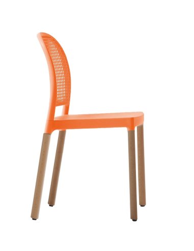 Silla terraza apilable hosteleria AGMONACOSW Naranja