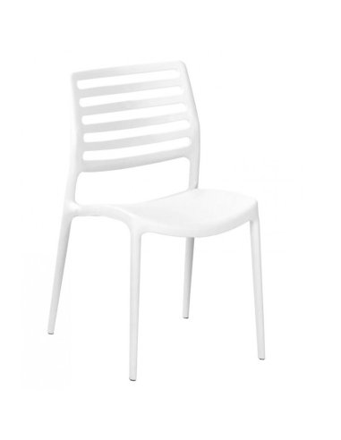 Silla de hostelería AGWILLY apilable Blanco