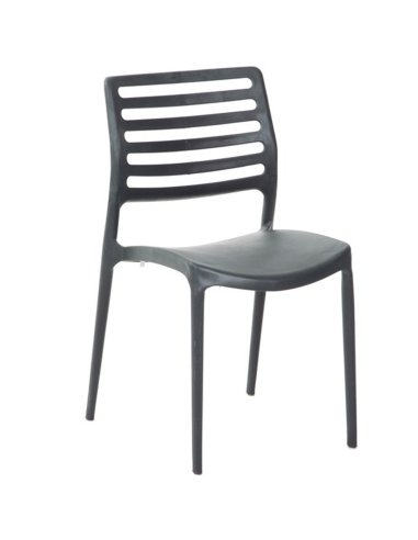 Silla de hostelería AGWILLY apilable Negro
