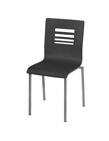 Silla de interior FAAMERICA BARNIZADA Negra
