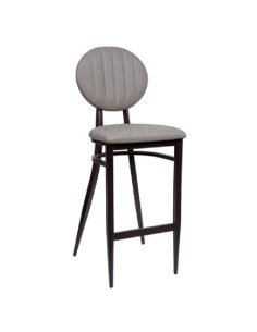 Taburete de acero alto tapizado IM487  2