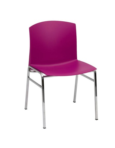 Sillas de cafeteria Patas Cromadas FYDEL Fucsia