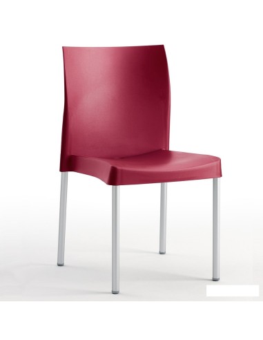 Silla de plastico ISDUNA Granate