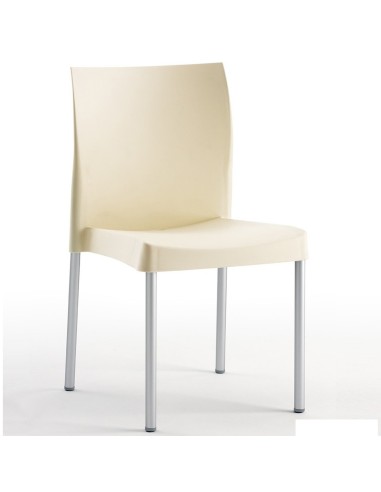 Silla de plastico ISDUNA Beige