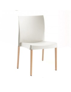 Silla de hostelería para interior ISDUNA MADERA apilable 2