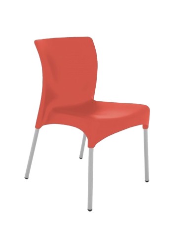 Silla apilable de terraza REMOON Rojo