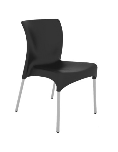Silla apilable de terraza REMOON negro