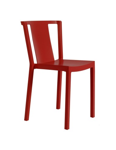 Silla apilable bar RENEUTRA Roja