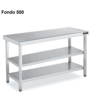 Mesa inox Doble Estante CENTRAL DIFC250060