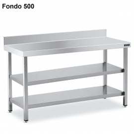 Mesa inox Doble Estante Mural DIFM250060