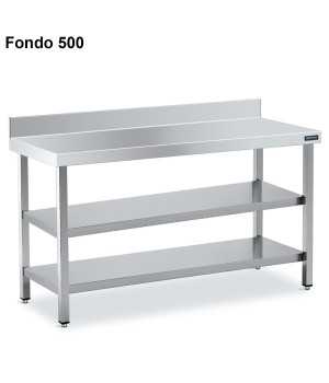 Mesa inox Doble Estante Mural DIFM250060