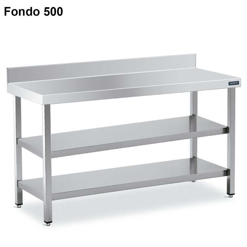 Mesa inox Doble Estante Mural DIFM250060