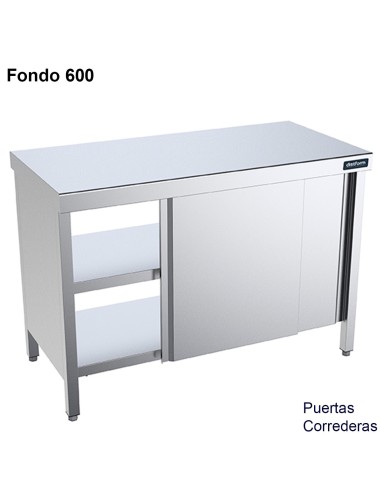 Mesa inox Fondo 600 Pasante DIFCPP6200 