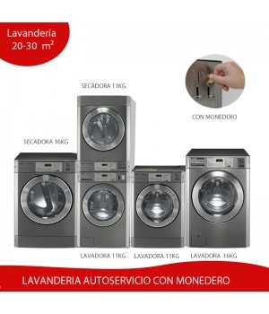 Kit Lavanderia Autoservicio 20 - 30 m² MONEDERO