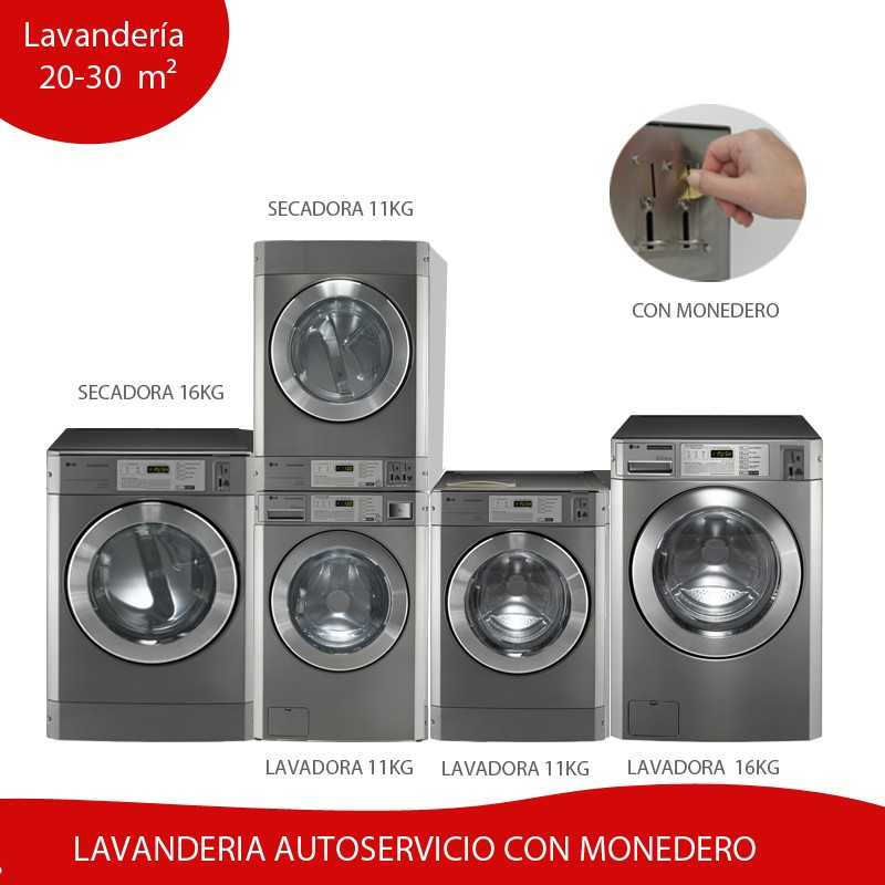 Kit Lavanderia Autoservicio 20 - 30 m² MONEDERO