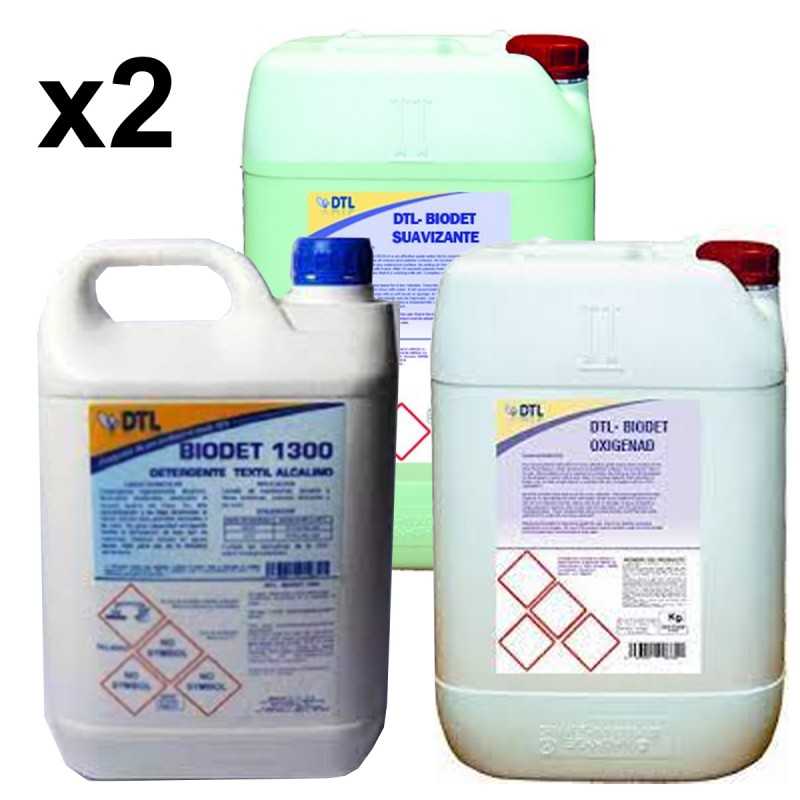 Detergente + Suavizante + Oxigeno KIT Garrafas 2x20Kg