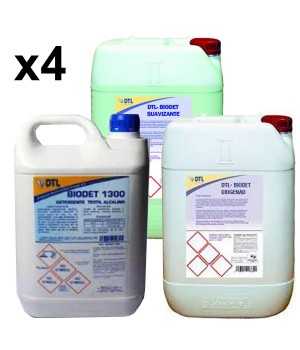 Detergente + Suavizante + Oxigeno KIT Garrafas 4x20Kg