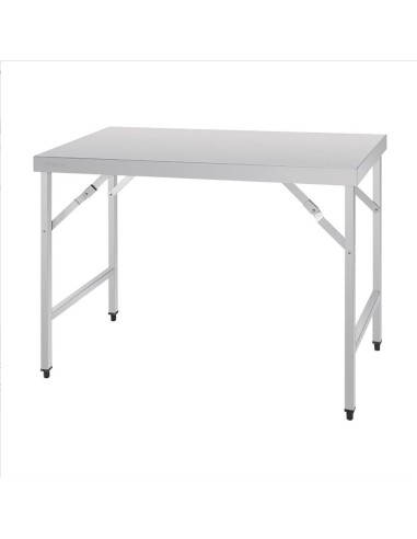 Mesa acero inoxidable plegable fondo 60