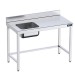 Mesa Inox. Chef  cubeta izquierda sin estante fondo 600