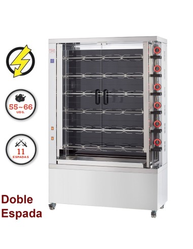 Asador de pollo electrico Vitro FE11DOBLE-EKO-V