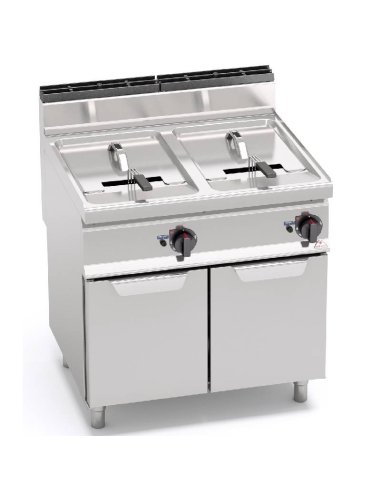 Freidora a gas Indirecta Doble 18L+18L Mueble RMGL18+18MI 
