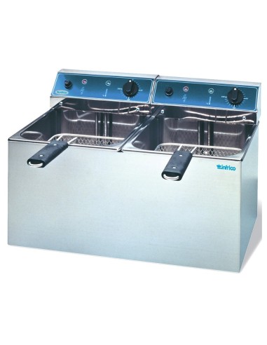 Freidora eléctrica profesional INFR66L 6+6Litros