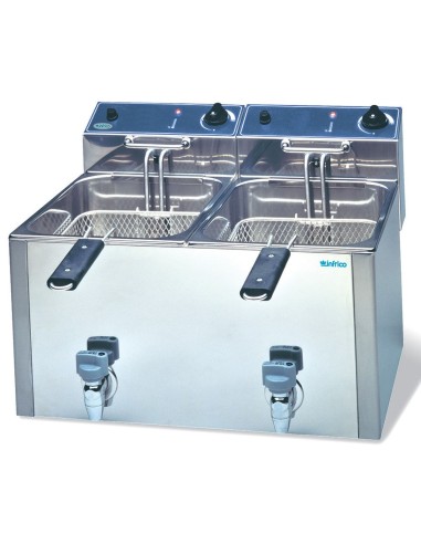 Freidora electrica INFR1010LG doble-10+10 Litros