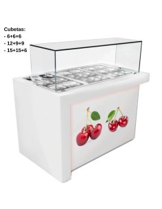 Vitrina para toppings Fondo 600 IFJIJONA