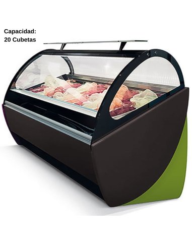 Vitrina de helados artesanales 20 Cubetas IFZ20