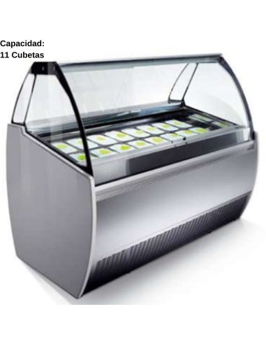 Vitrina de helados artesanales 11 Cubetas IFJ1500
