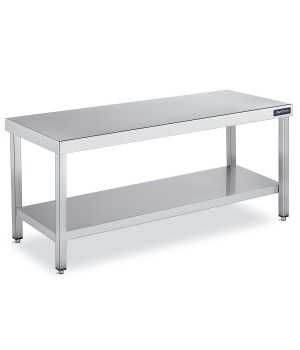 Mesa CENTRAL Inox Fondo 700 CON ESTANTE