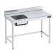 Mesa Inox. Chef  cubeta izquierda sin estante fondo 700