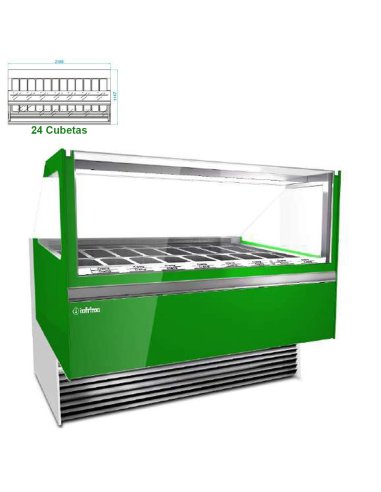 Vitrina expositora de helados 24 Cubetas IFG24