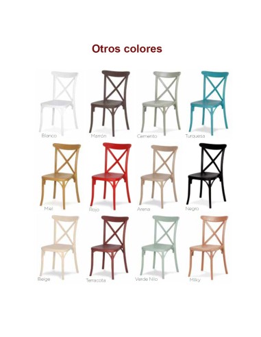 Silla apilable terraza 1R123 otros colores