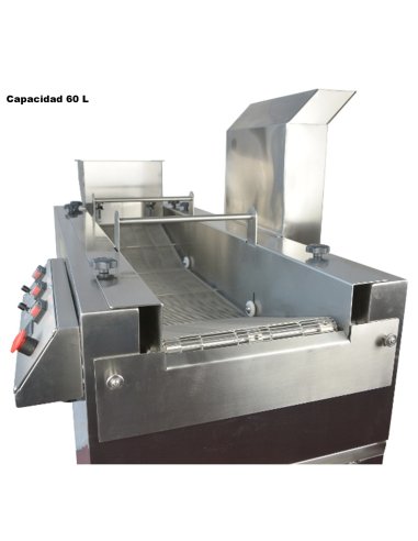 Freidora continua 60L Eléctrica IPFEC60 variador de velocidad
